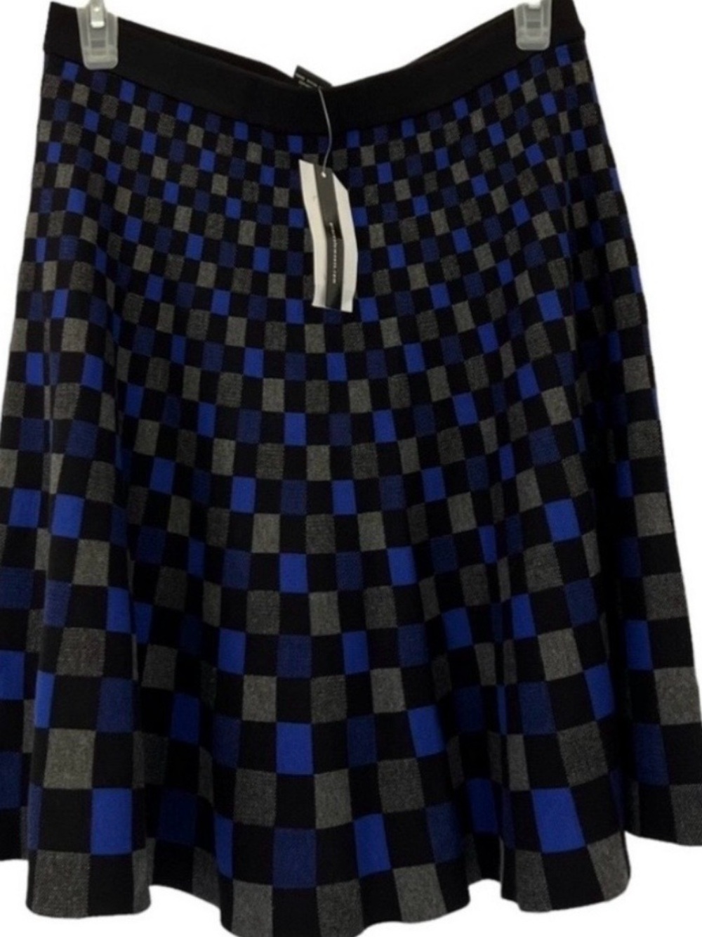 NWT Grace Elements Plaid knit Skirt Size M